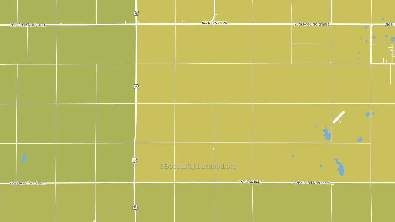 Halls Summit, KS block-group voter-turnout map