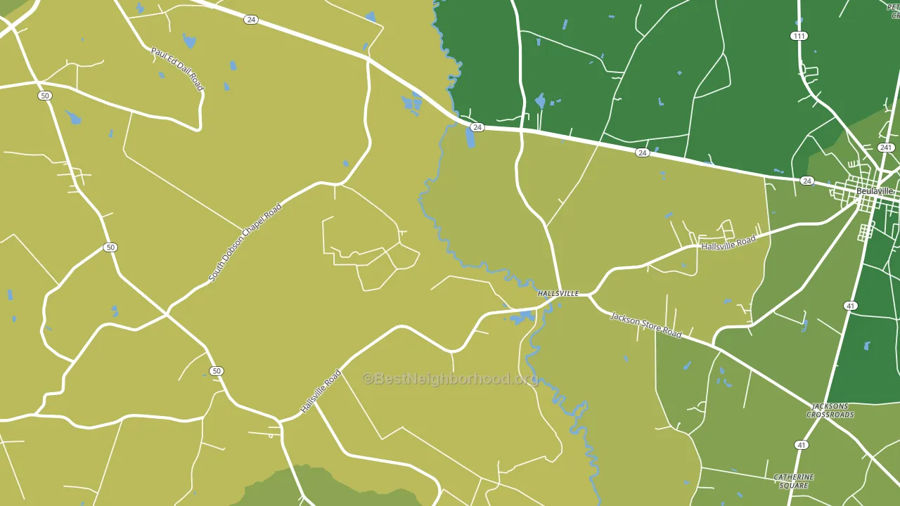 Hallsville, NC block-group voter-turnout map