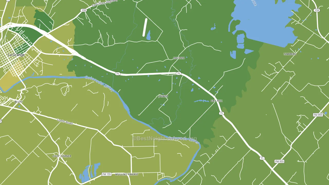 Halsted, TX block-group voter-turnout map