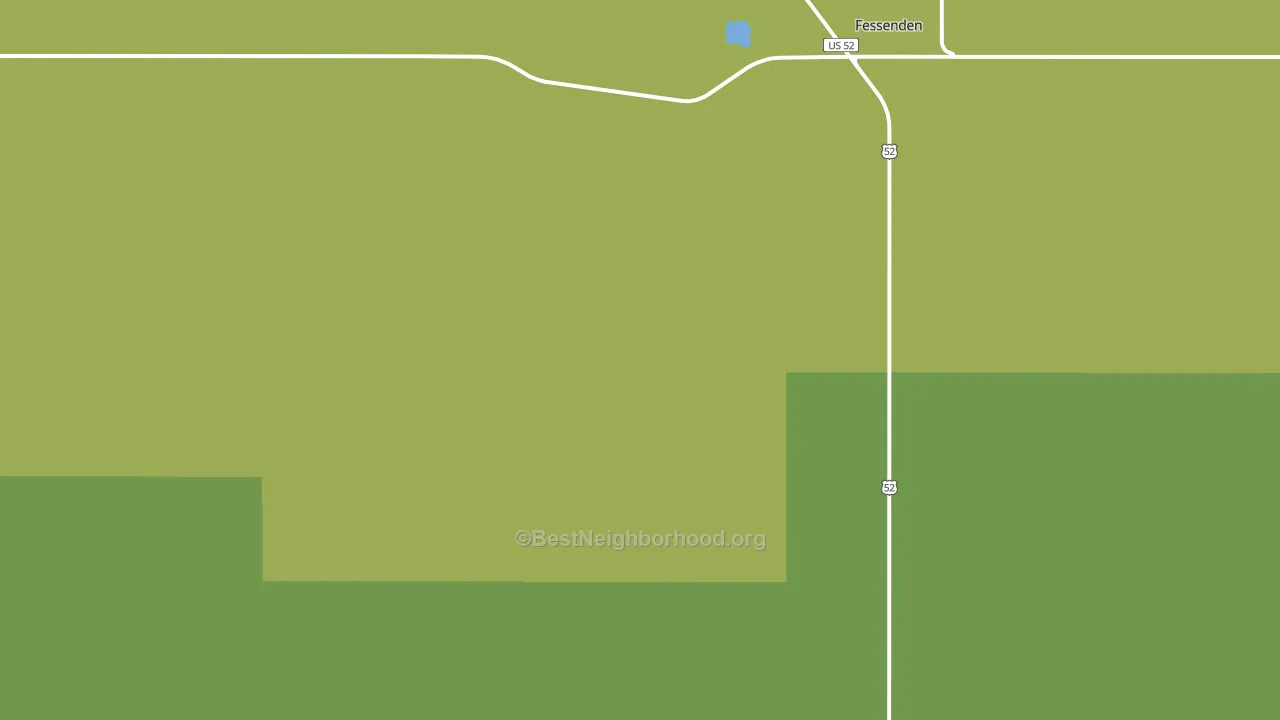 Hamberg, ND block-group voter-turnout map