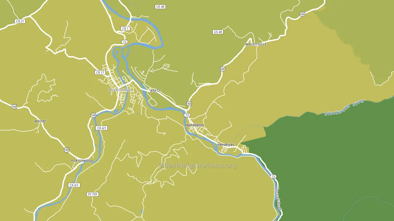Hambleton, WV block-group voter-turnout map