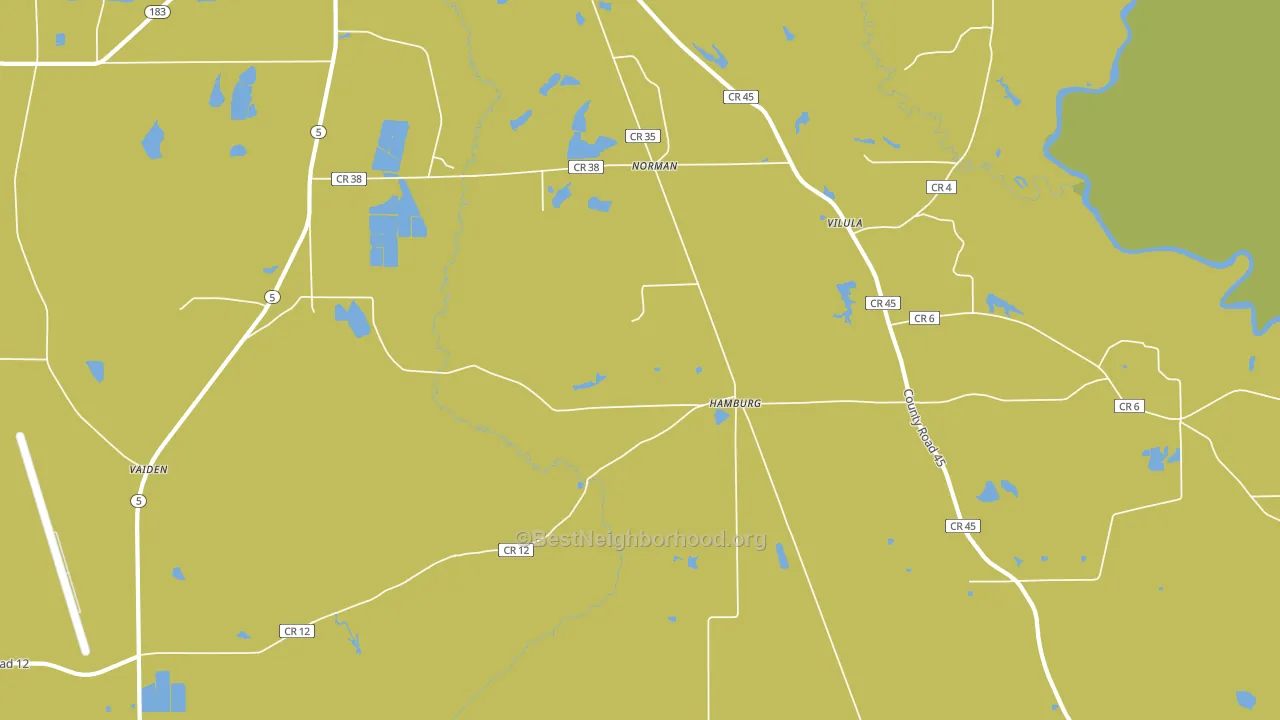 Hamburg, AL block-group voter-turnout map