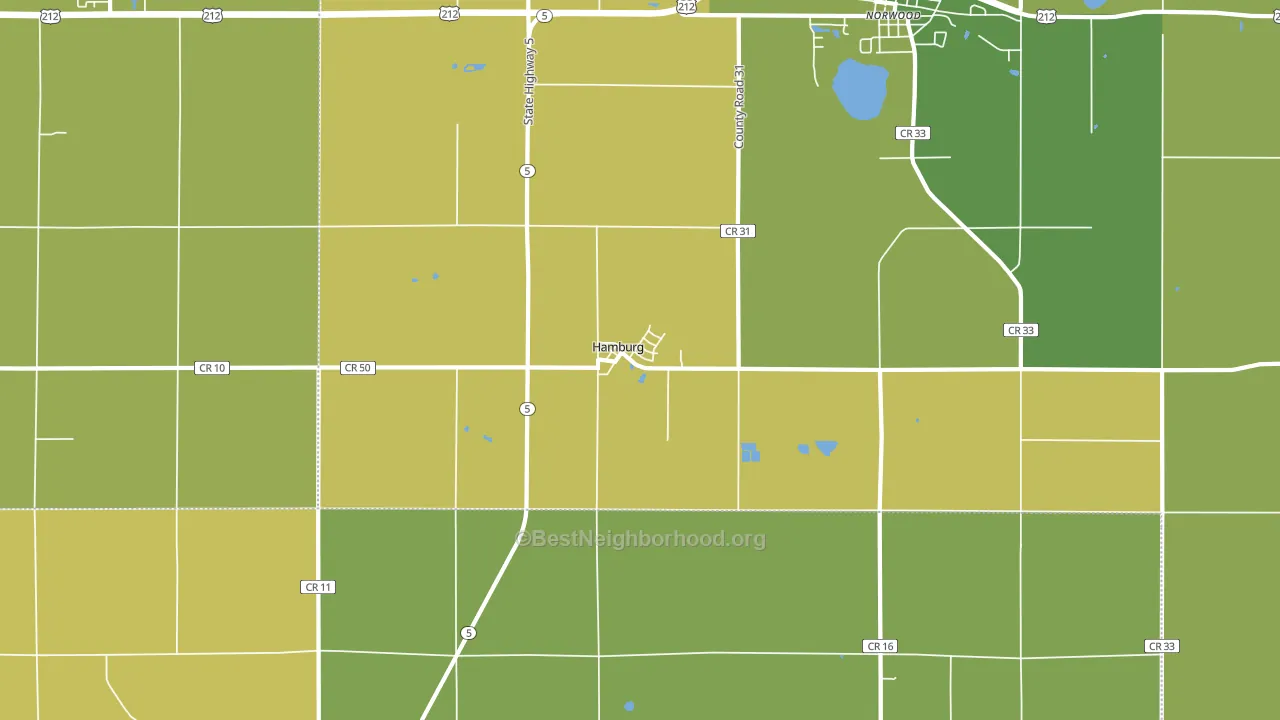 Hamburg, MN block-group voter-turnout map