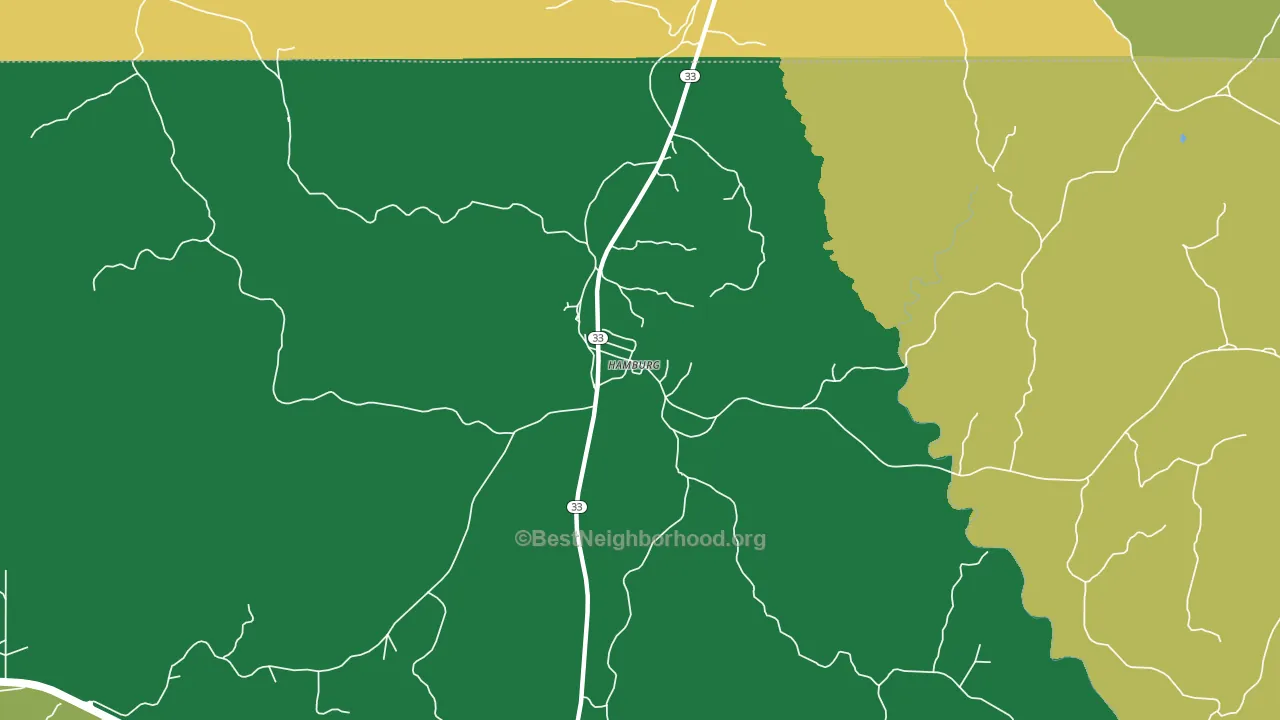 Hamburg, MS block-group voter-turnout map