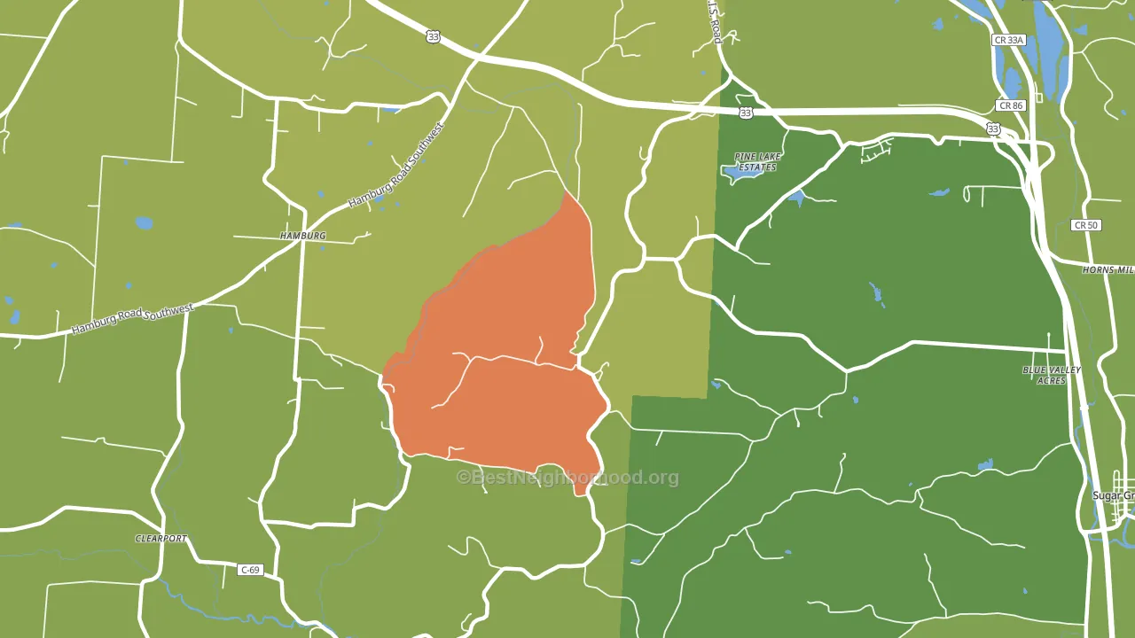 Hamburg, OH block-group voter-turnout map