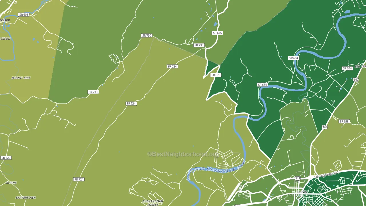 Hamburg, VA block-group voter-turnout map