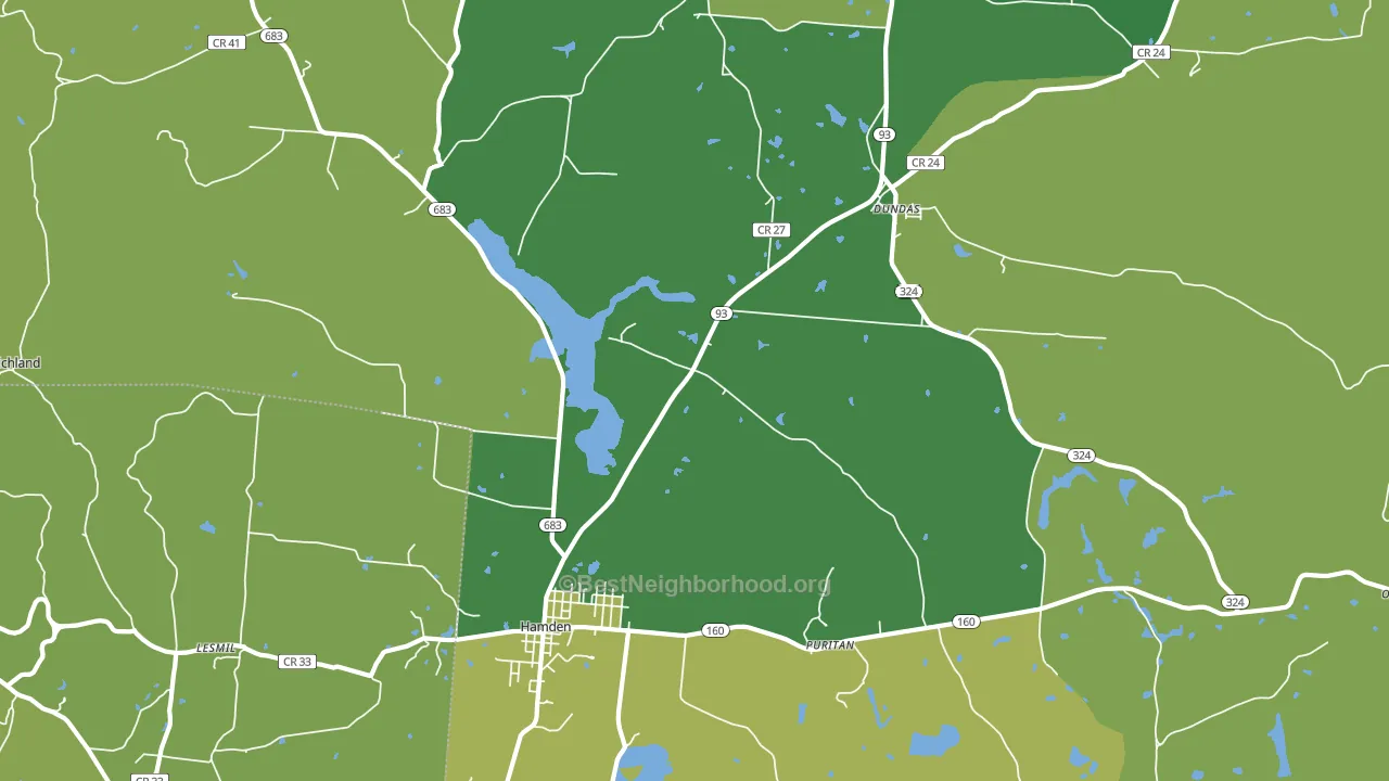 Hamden, OH block-group voter-turnout map