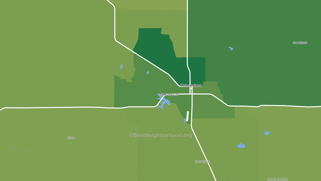 Hamilton County, IL block-group voter-turnout map