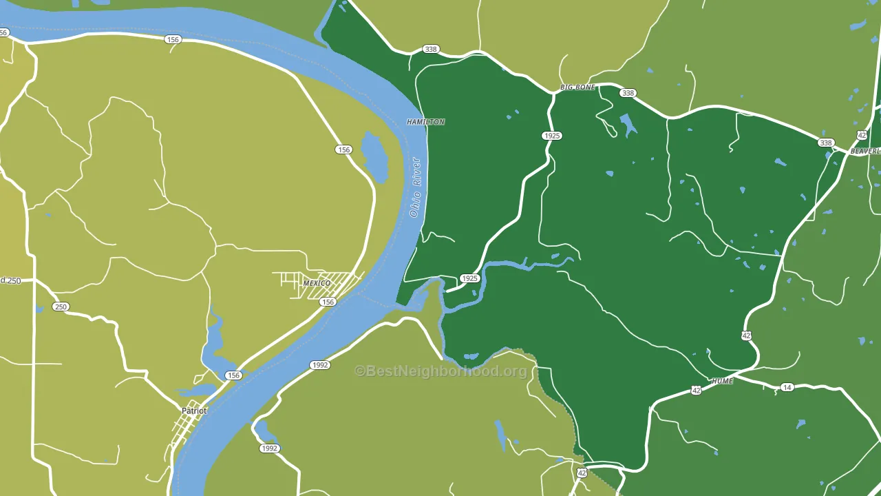 Hamilton, KY block-group voter-turnout map