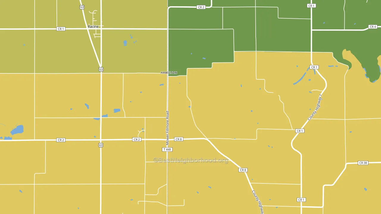 Hamilton, MN block-group voter-turnout map