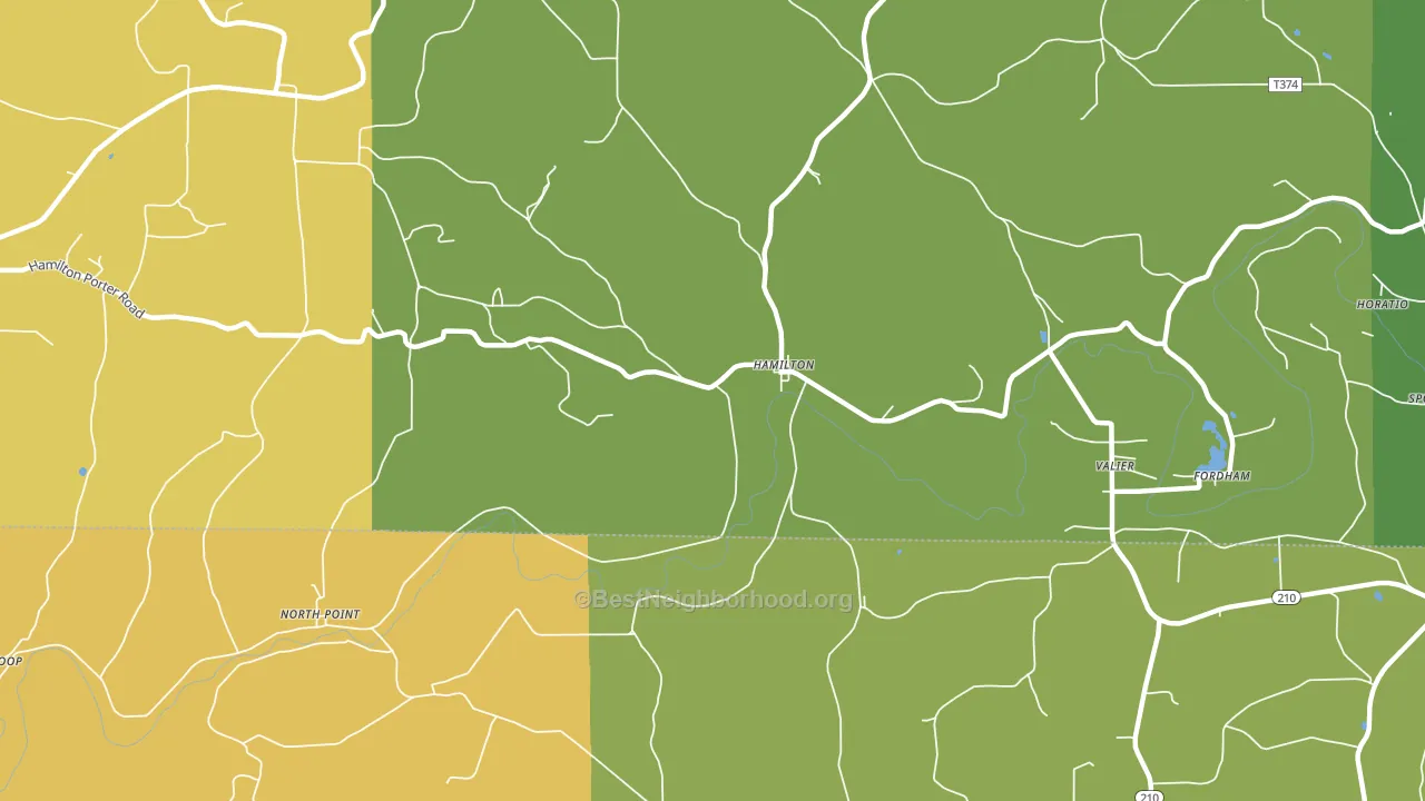 Hamilton, PA block-group voter-turnout map