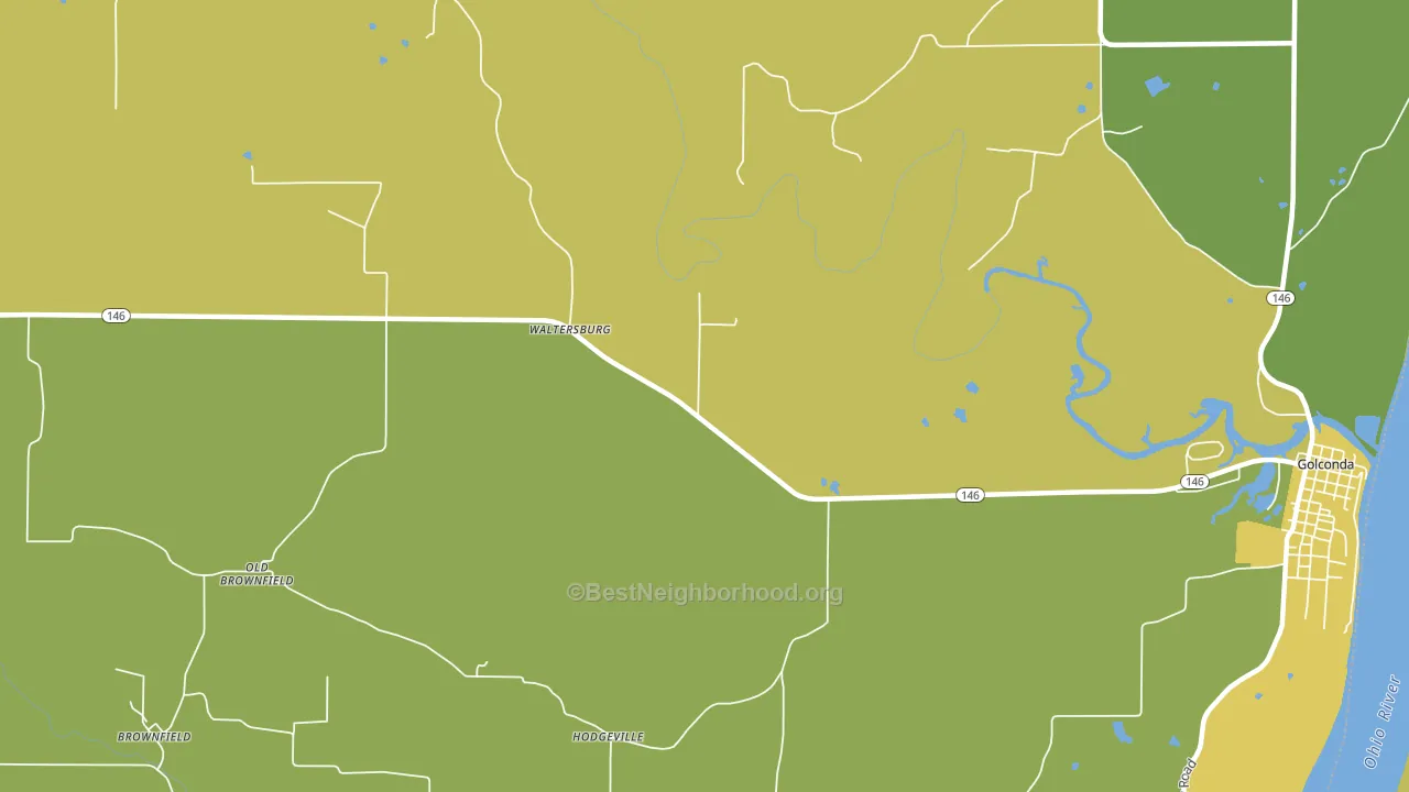 Hamletsburg, IL block-group voter-turnout map