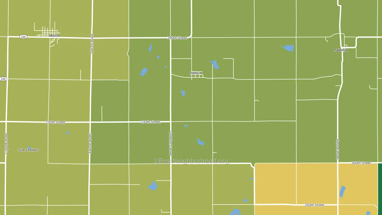 Hamlin, KS block-group voter-turnout map