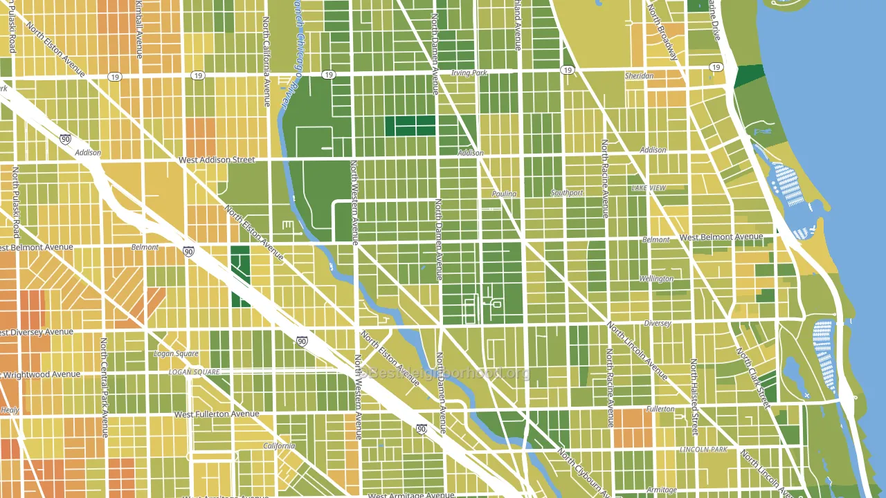 Hamlin Park, Chicago, IL block-group voter-turnout map
