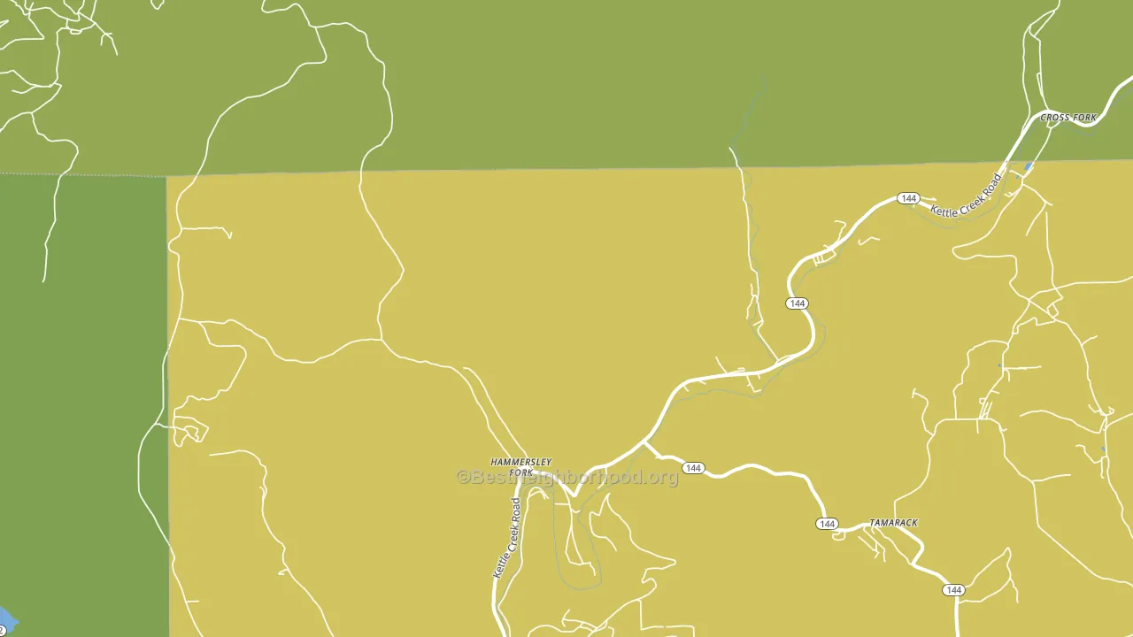 Hammersley Fork, PA block-group voter-turnout map