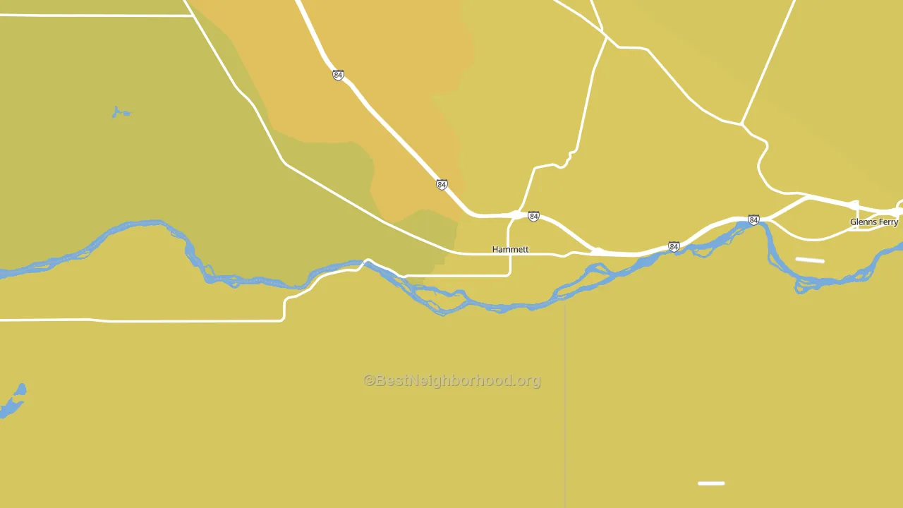 Hammett, ID block-group voter-turnout map