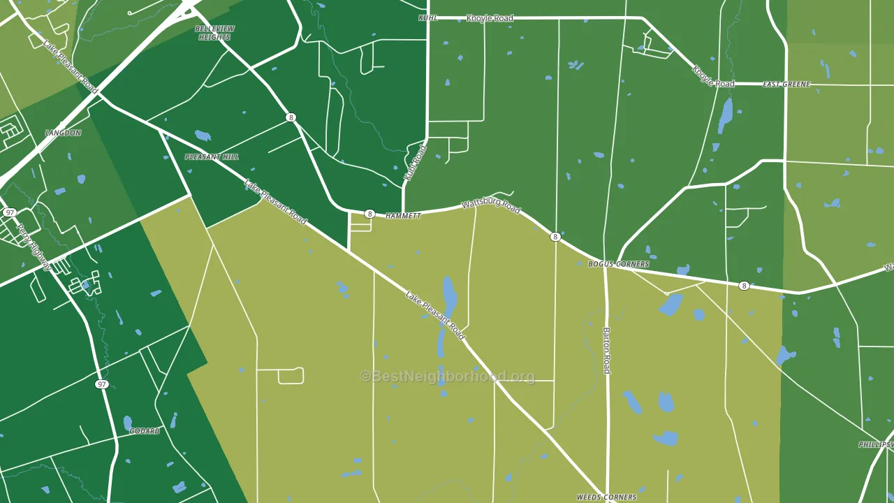 Hammett, PA block-group voter-turnout map