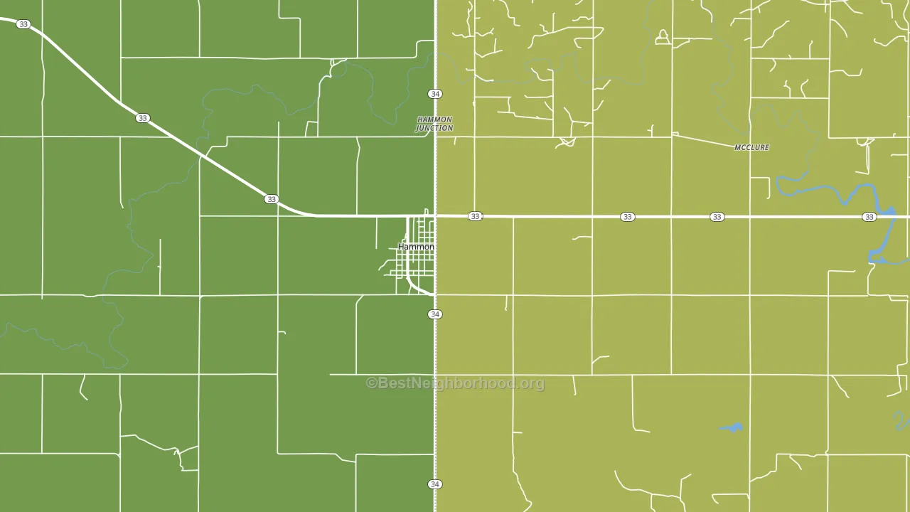 Hammon, OK block-group voter-turnout map