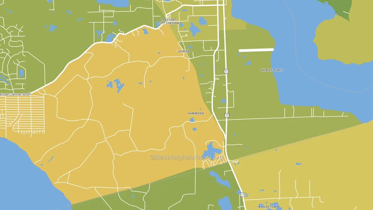 Hammond, FL block-group voter-turnout map