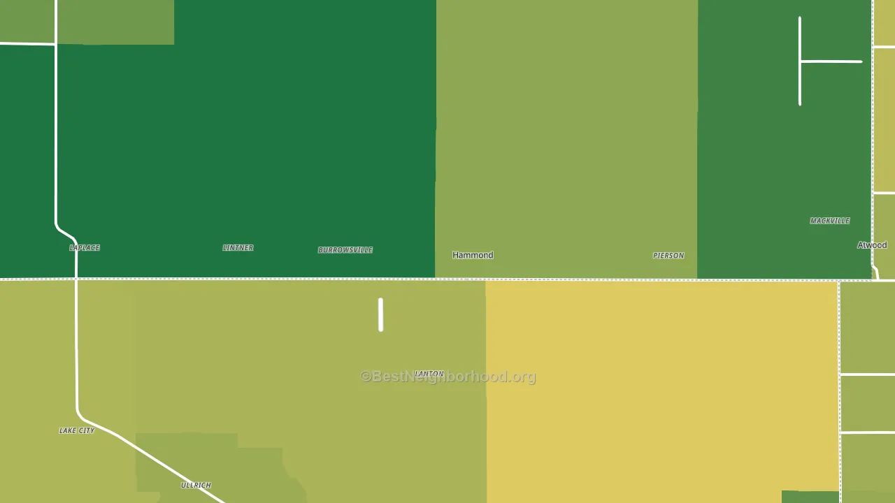 Hammond, IL block-group voter-turnout map