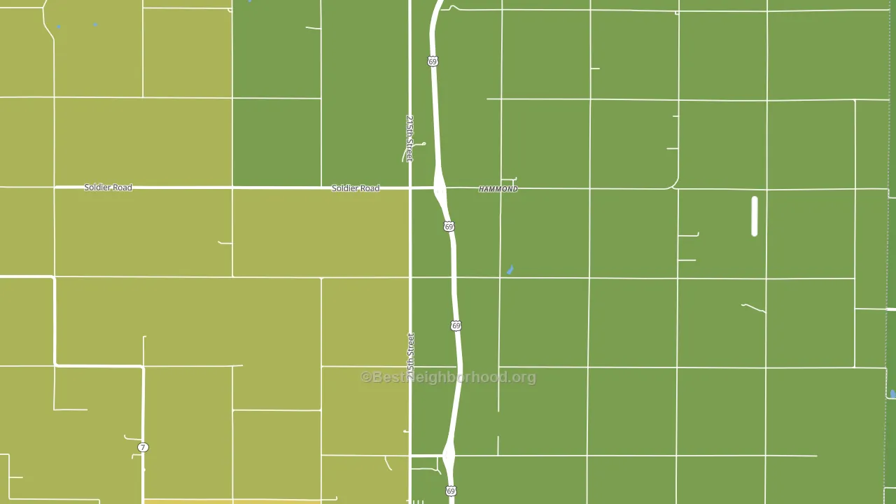 Hammond, KS block-group voter-turnout map