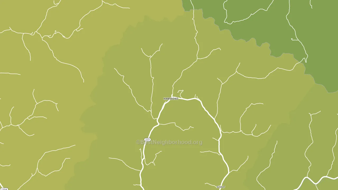 Hammond, KY block-group voter-turnout map