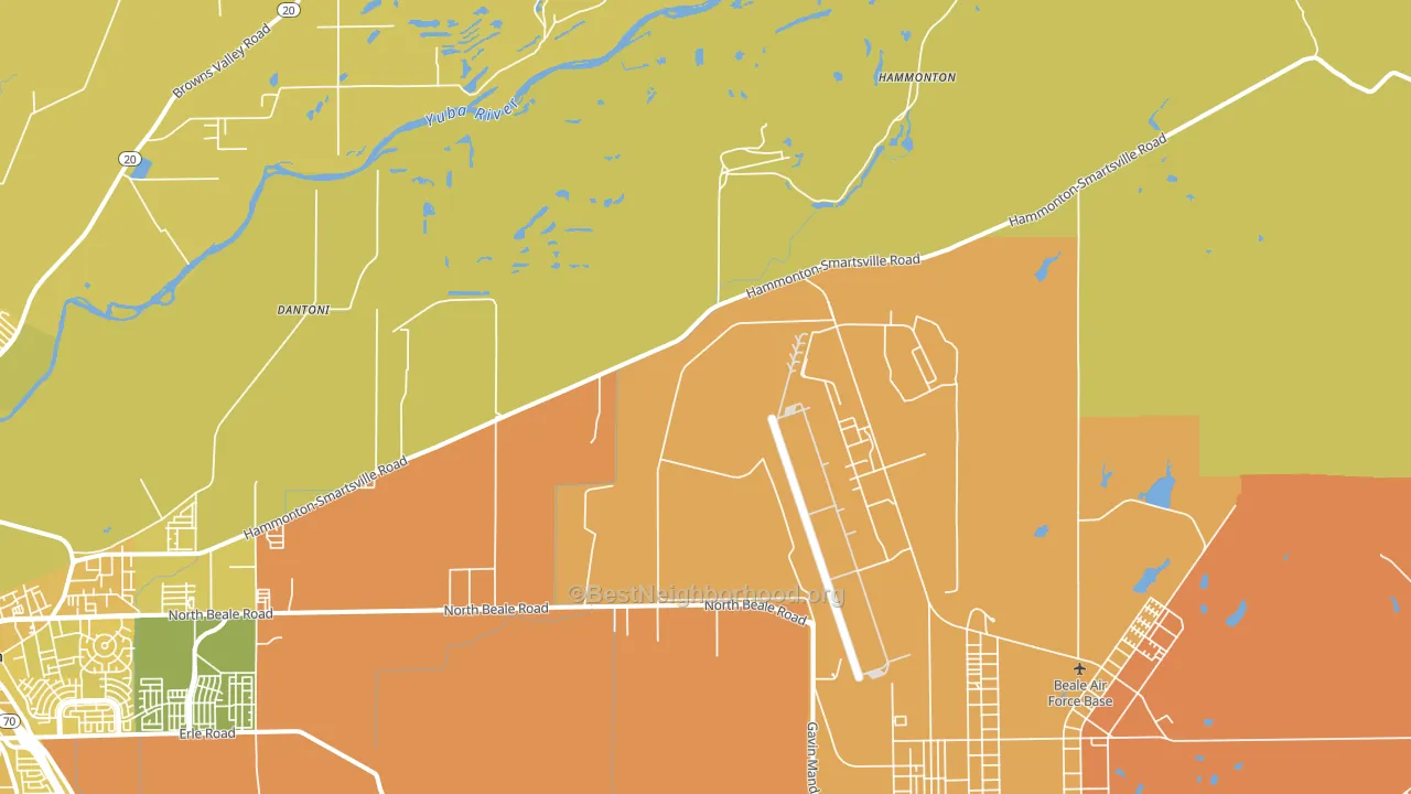 Hammonton, CA block-group voter-turnout map