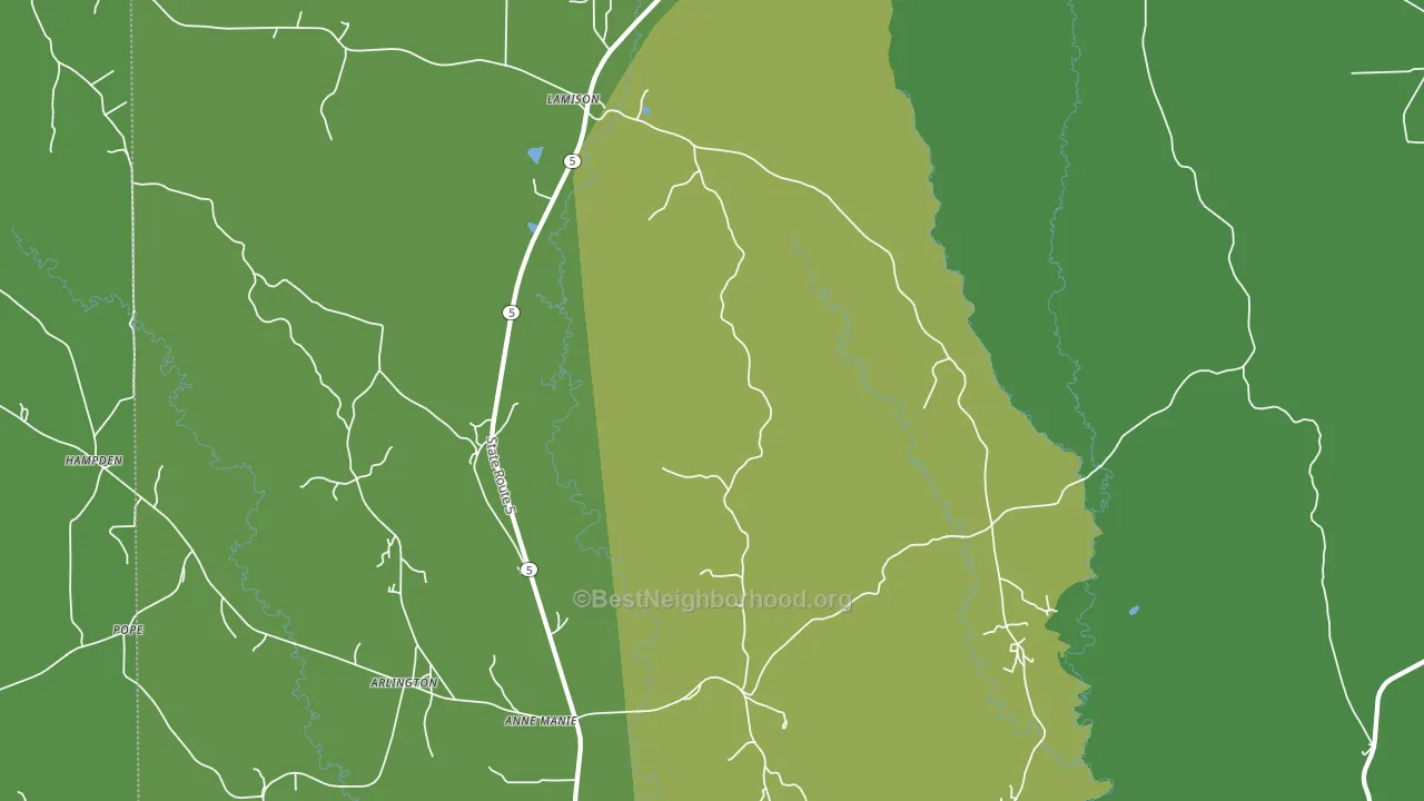 Hampden, AL block-group voter-turnout map