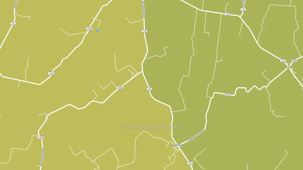 Hampton, KY block-group voter-turnout map