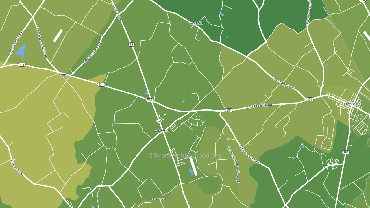 Hampton, PA block-group voter-turnout map