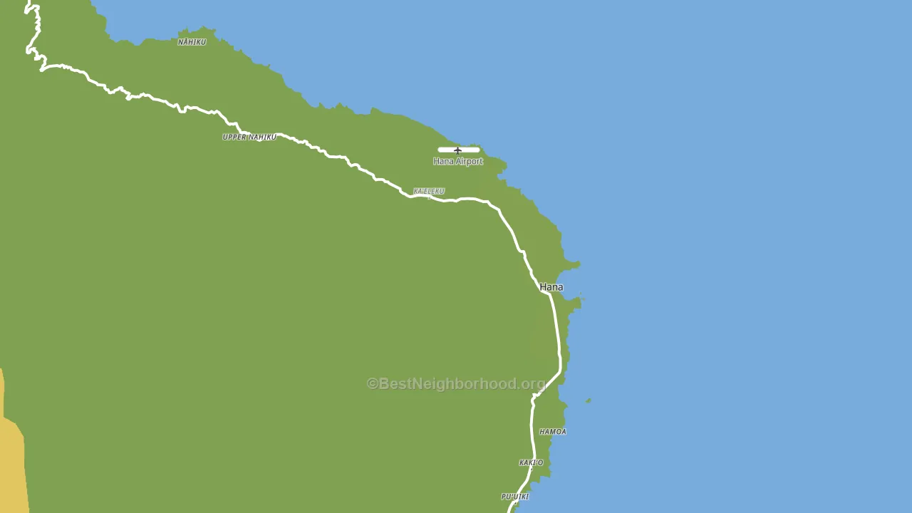 Hana, HI block-group voter-turnout map