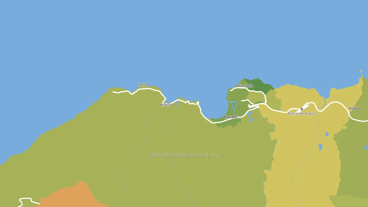 Hanalei, HI block-group voter-turnout map