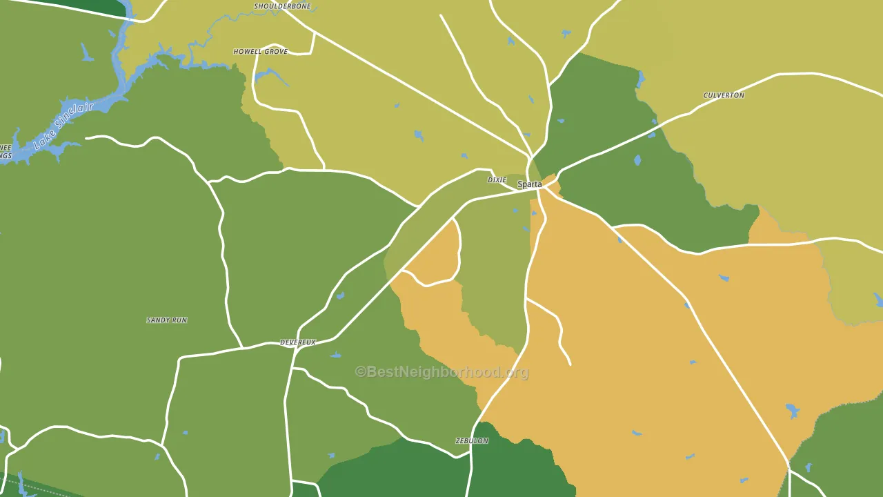 Hancock County, GA block-group voter-turnout map