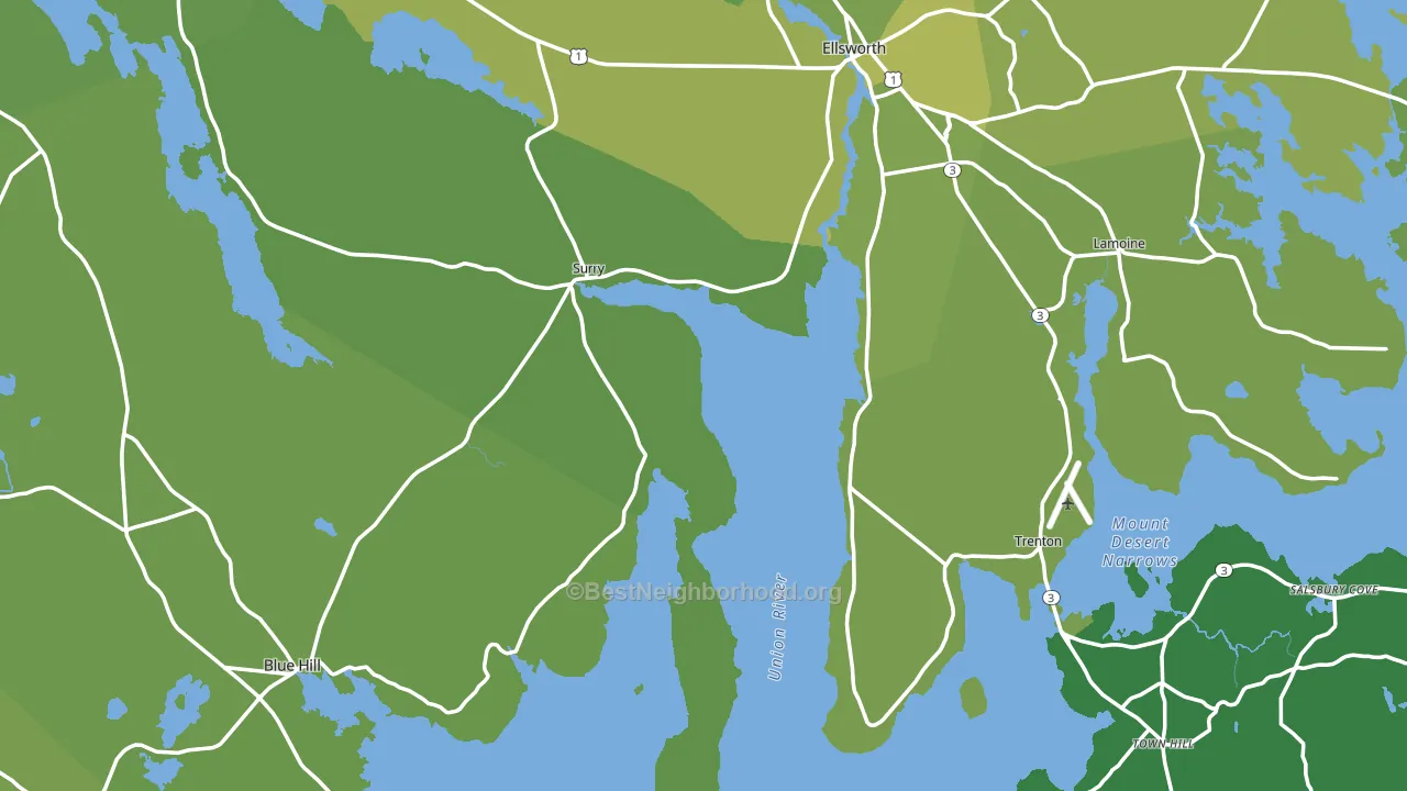 Hancock County, ME block-group voter-turnout map