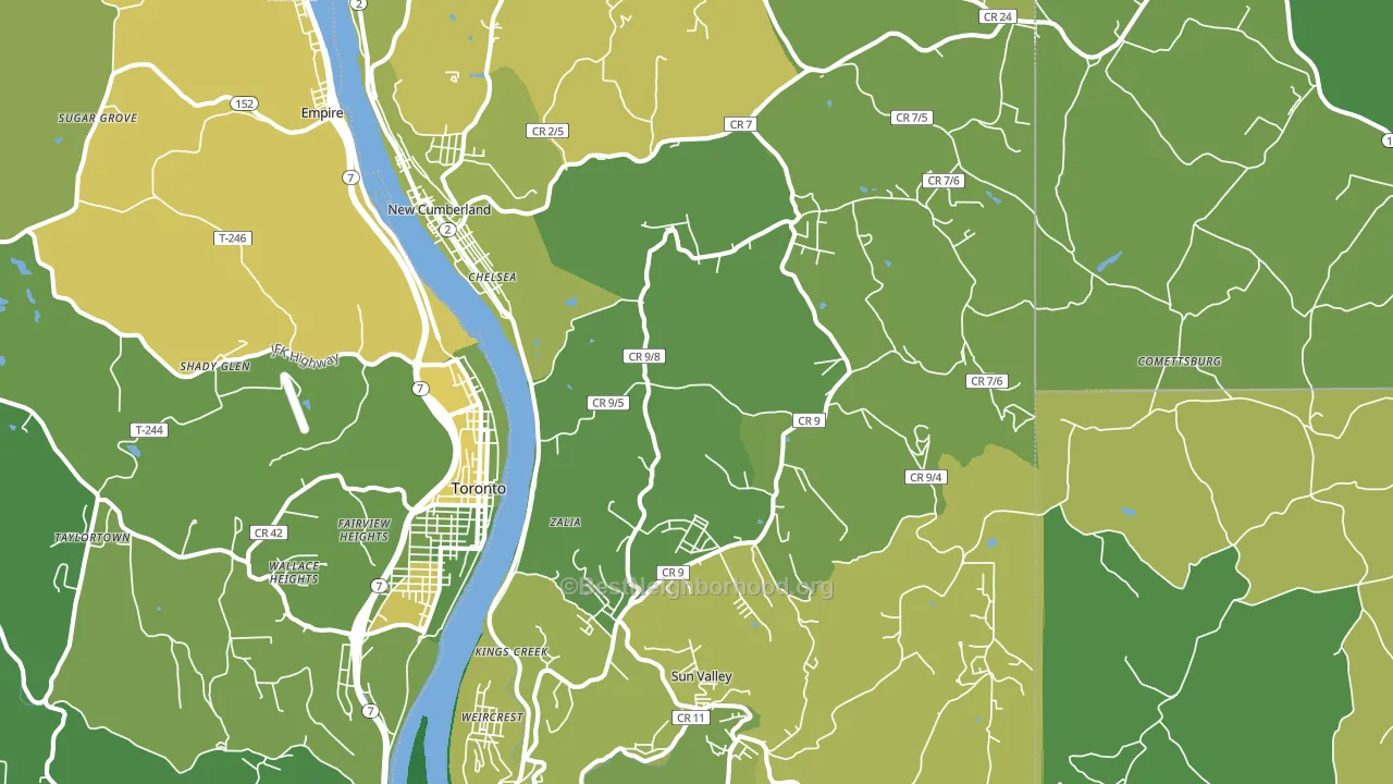 Hancock County, WV block-group voter-turnout map
