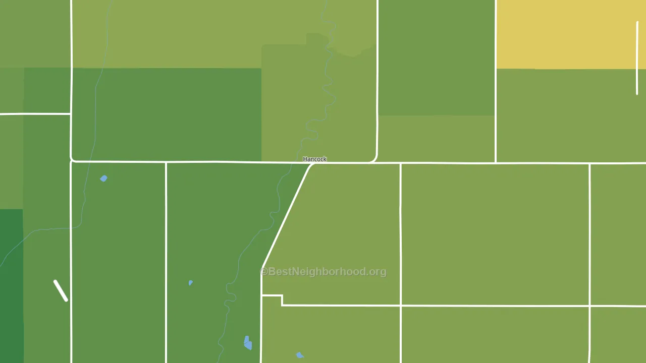 Hancock, IA block-group voter-turnout map