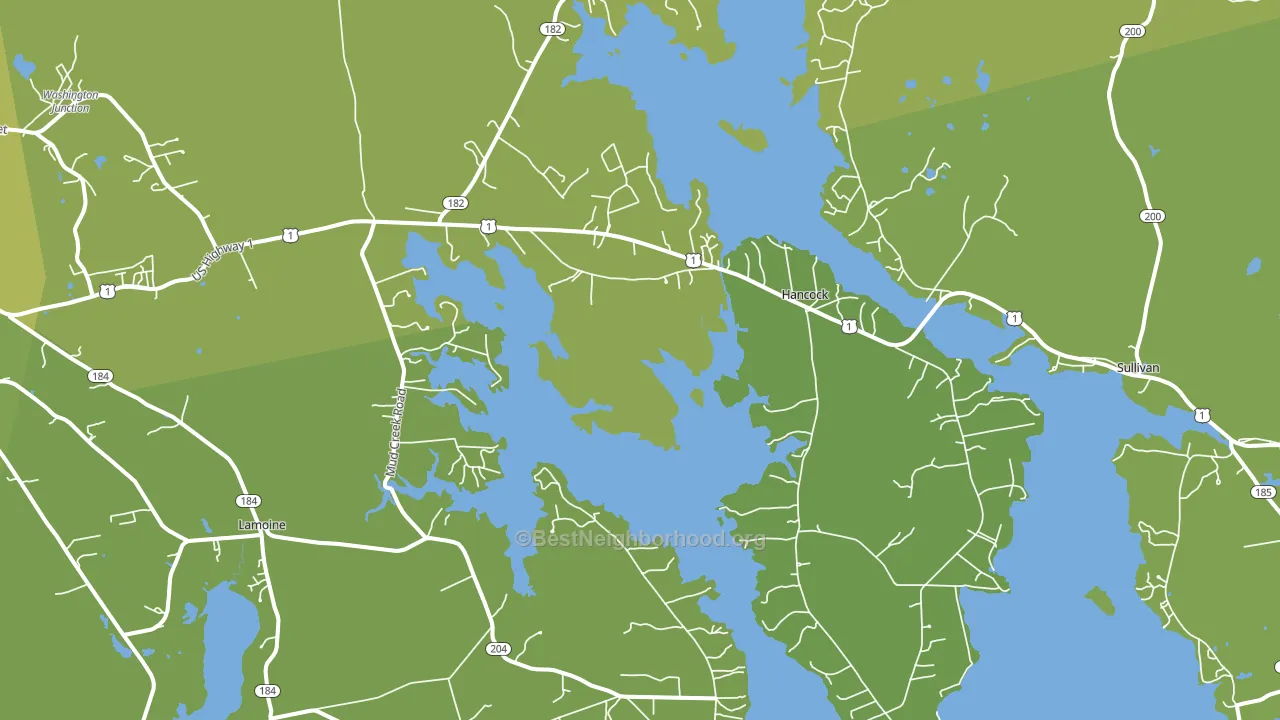 Hancock, ME block-group voter-turnout map