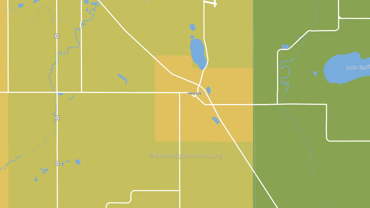 Hancock, MN block-group voter-turnout map