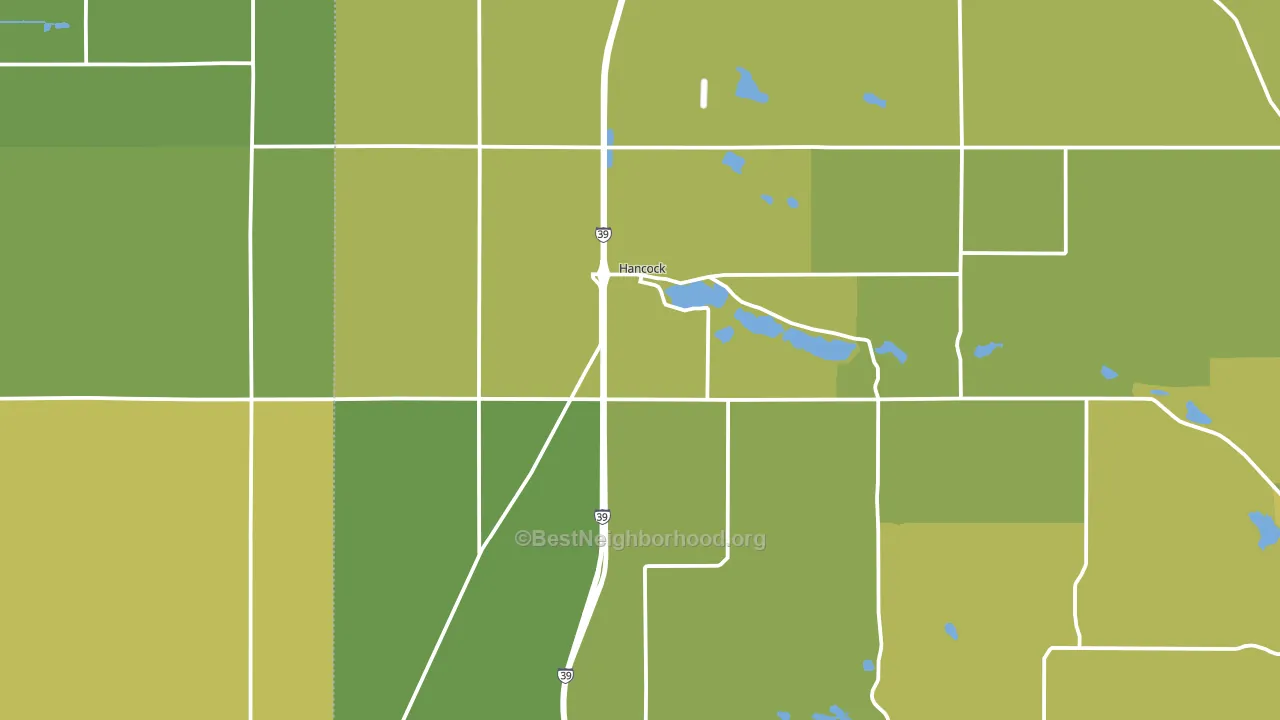 Hancock, WI block-group voter-turnout map