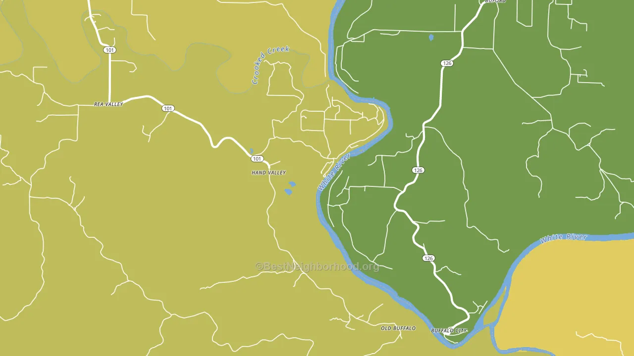 Hand Valley, AR block-group voter-turnout map