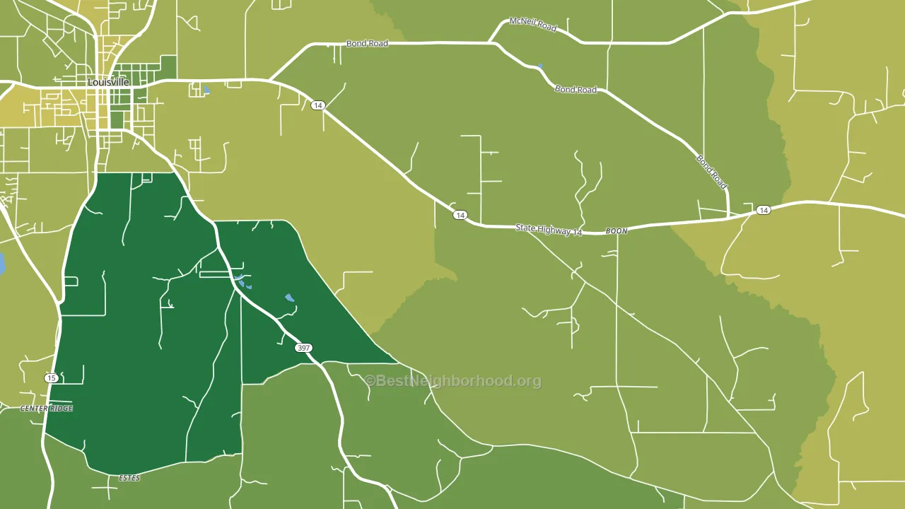 Handle, MS block-group voter-turnout map