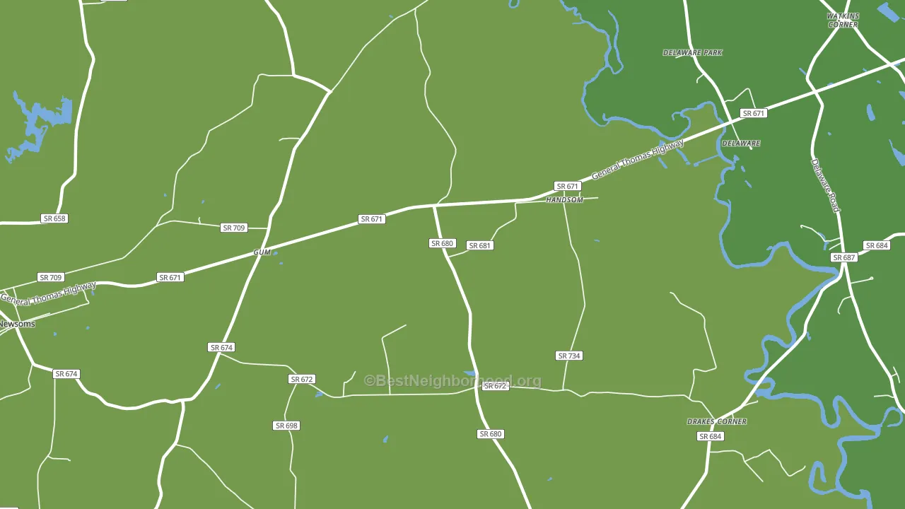 Handsom, VA block-group voter-turnout map