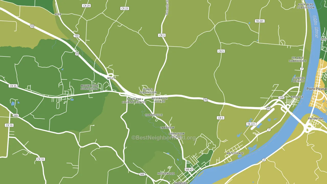 Hanersville, OH block-group voter-turnout map
