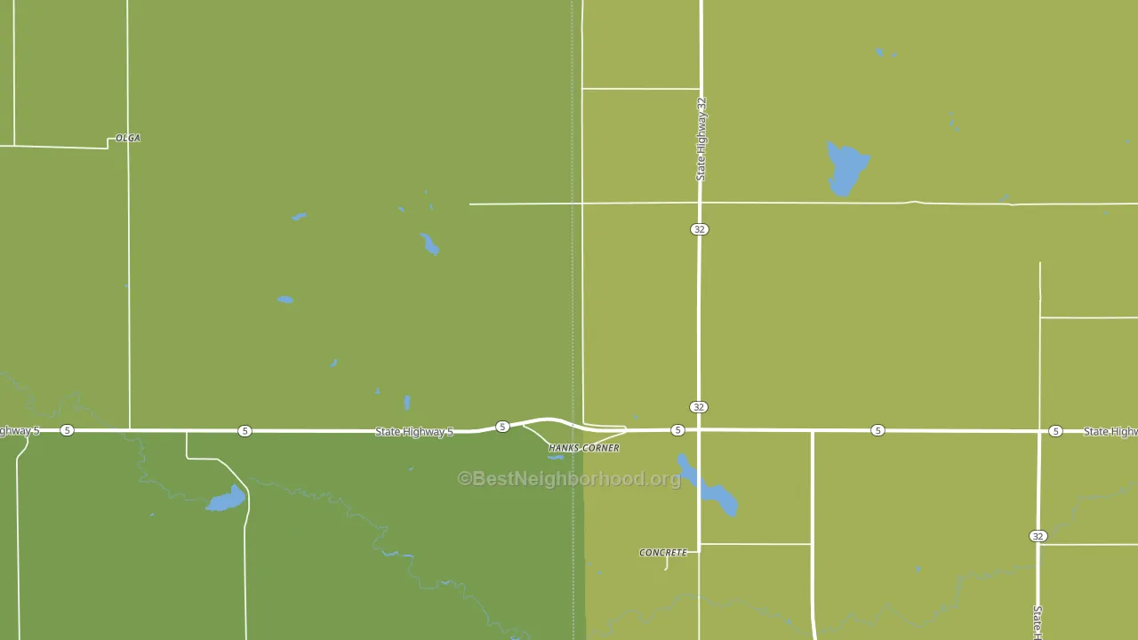 Hanks Corner, ND block-group voter-turnout map