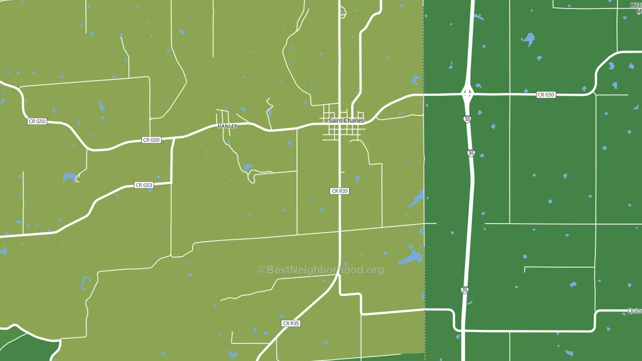 Hanley, IA block-group voter-turnout map