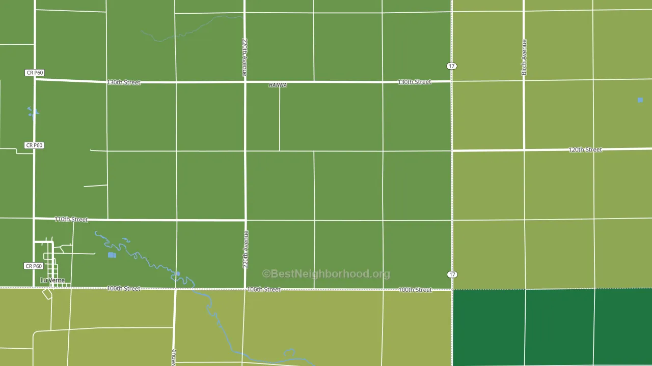 Hanna, IA block-group voter-turnout map