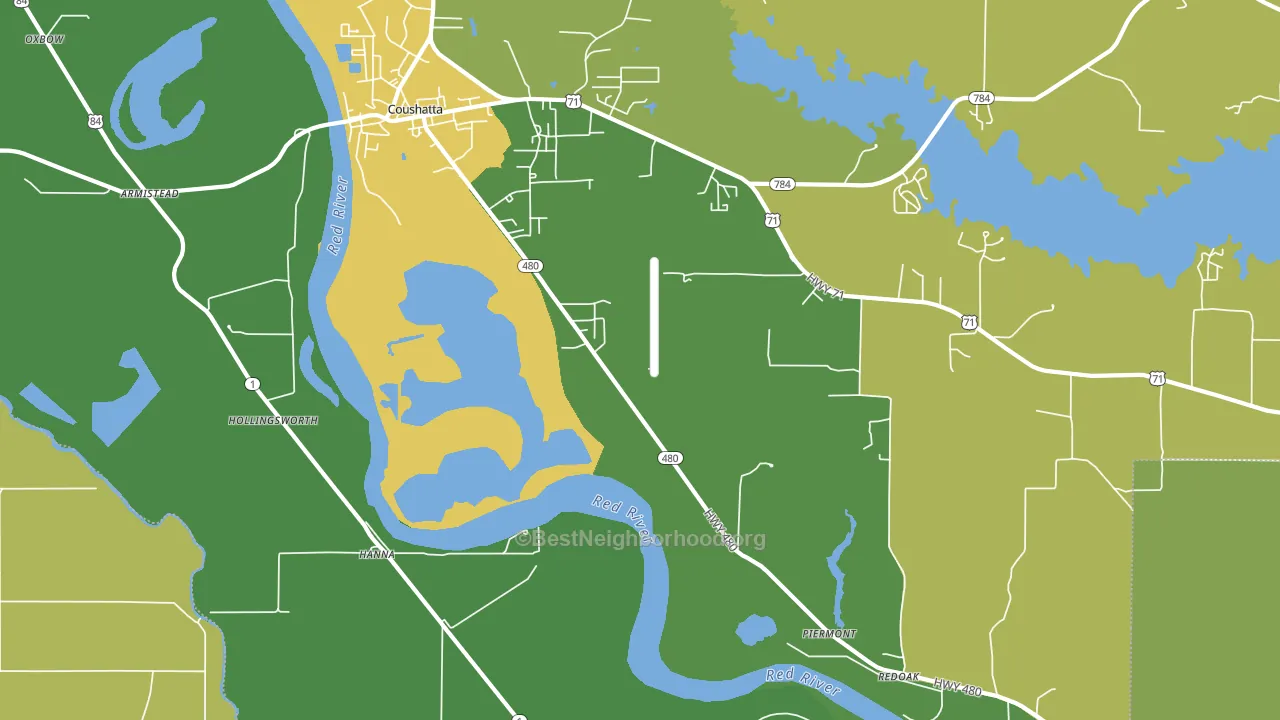 Hanna, LA block-group voter-turnout map