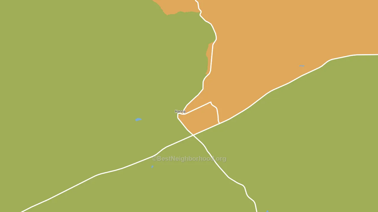 Hanna, WY block-group voter-turnout map