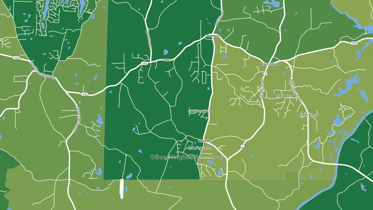 Hannah, GA block-group voter-turnout map