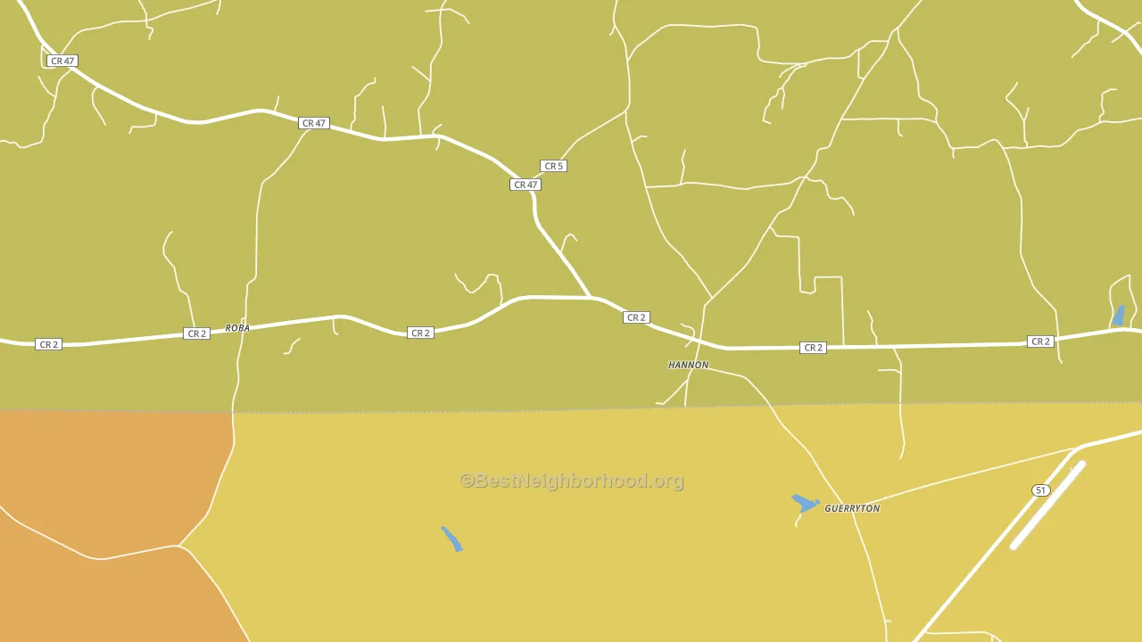 Hannon, AL block-group voter-turnout map